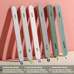 Teenitor nail files with 150-180-240 grit for precise shaping on natural and acrylic nails.