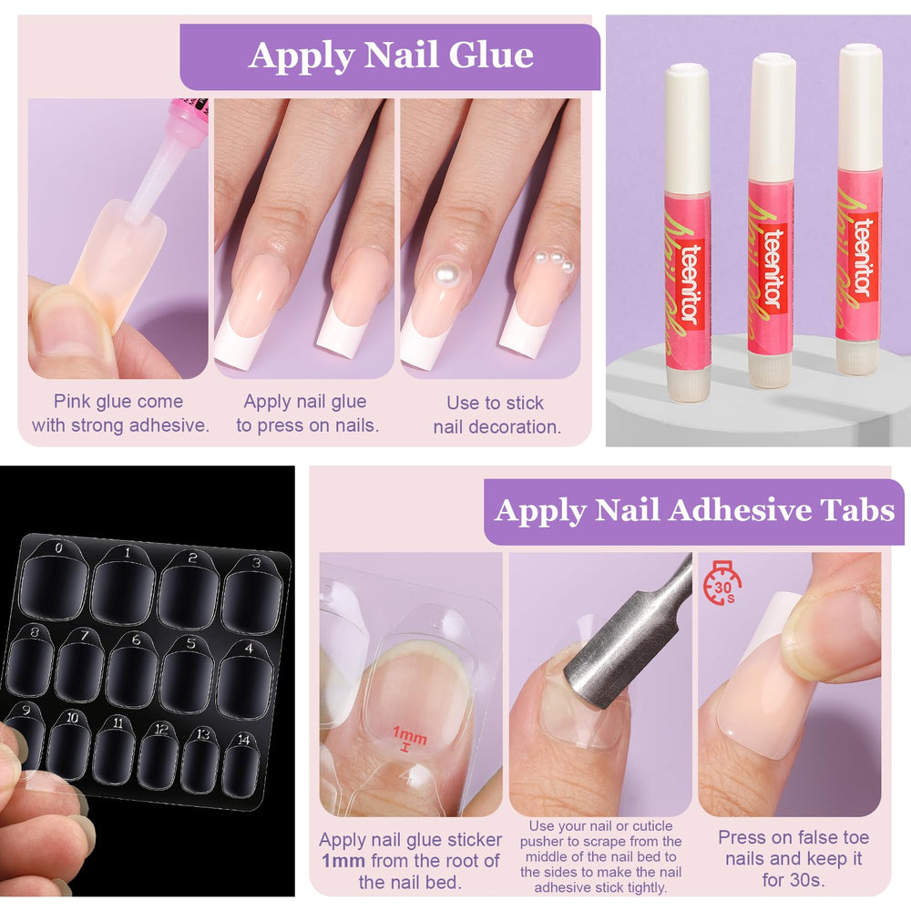 Teenitor glue and adhesive tabs provide durable wear with easy removal