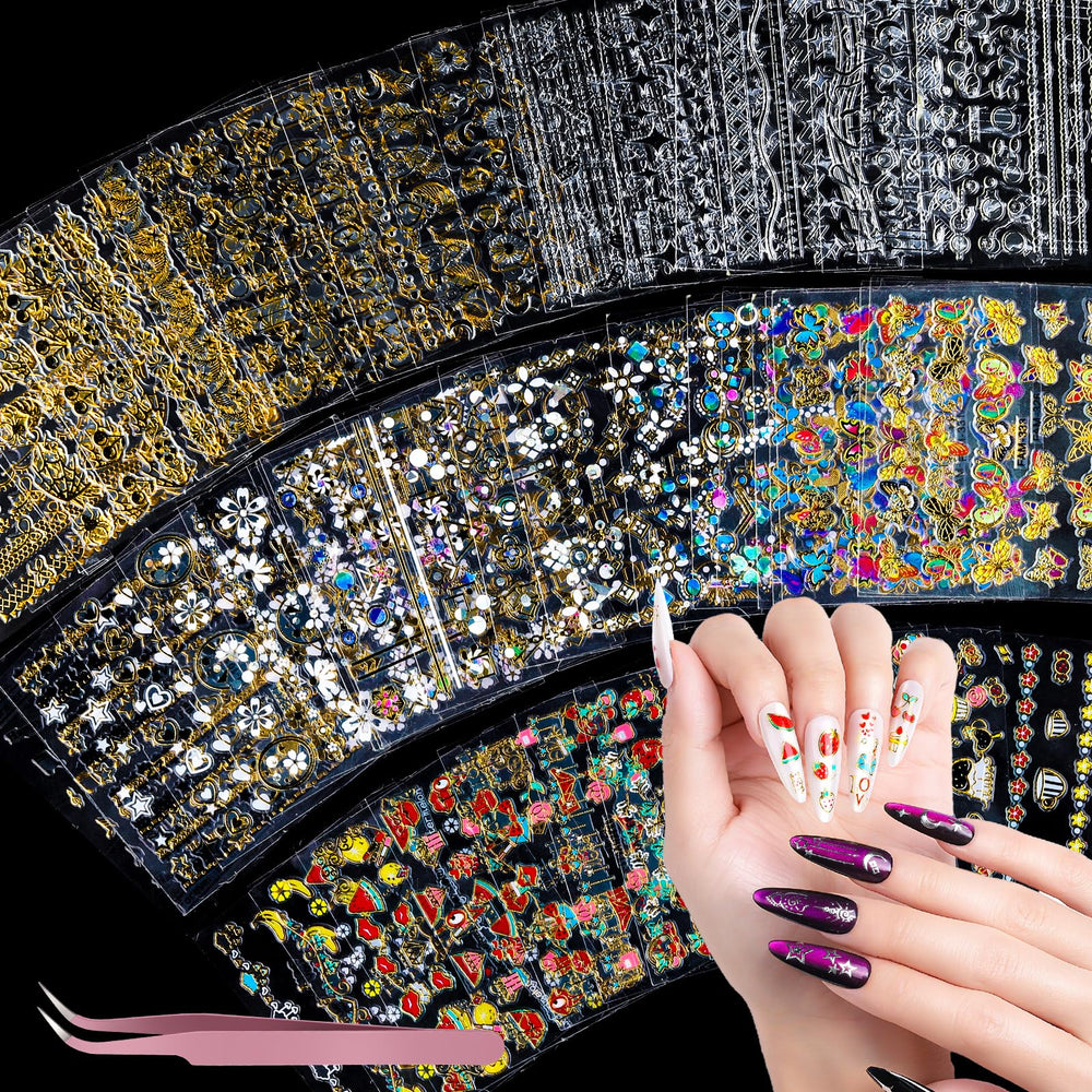 Teenitor nail stickers butterfly design for playful, family-friendly nail art