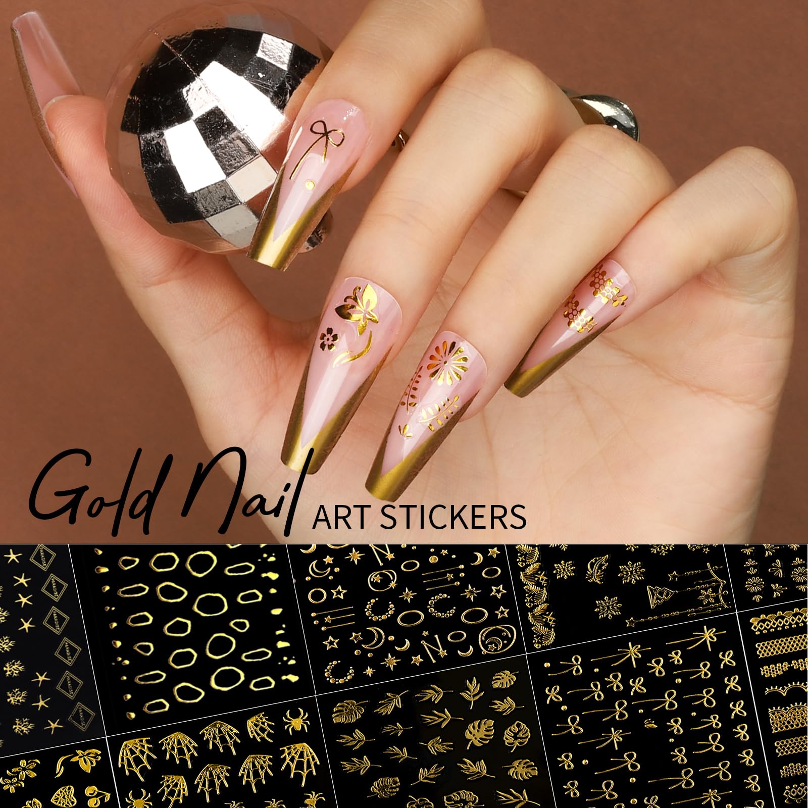 Teenitor nail stickers cherry bow design for cute, eye-catching nails