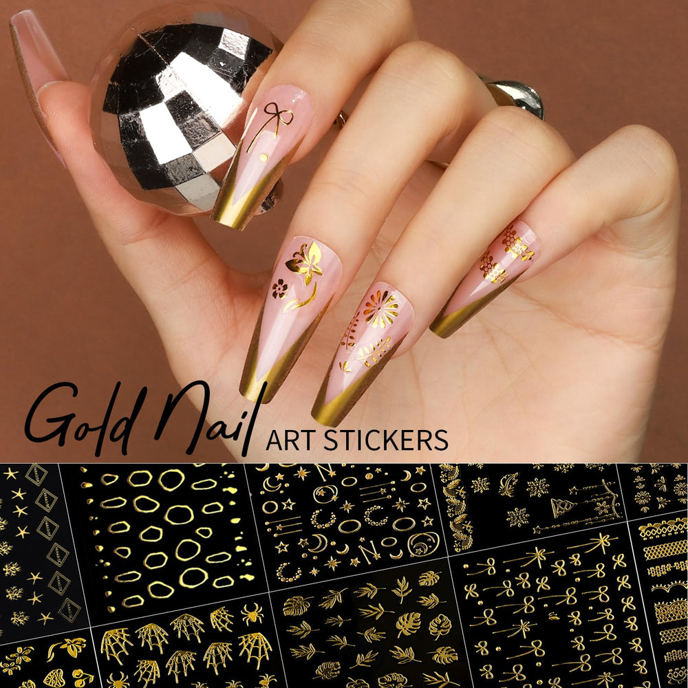 Teenitor nail stickers cherry bow design for cute, eye-catching nails