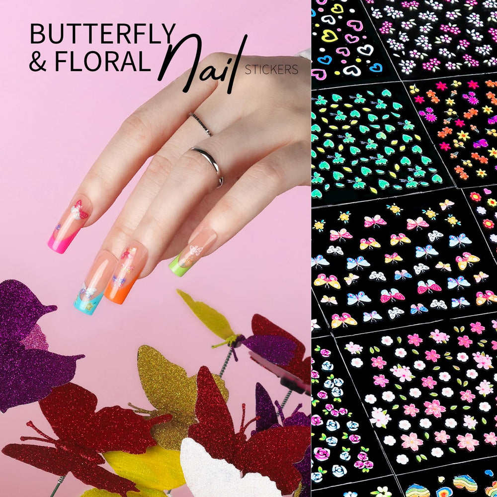 Easy application using self-adhesive Teenitor stickers on nails.