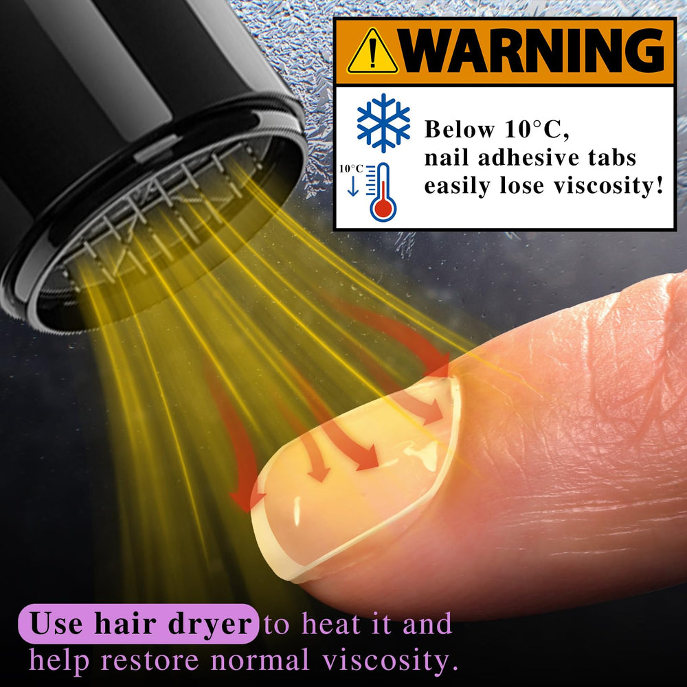 Teenitor nail tabs being removed after soaking in warm water