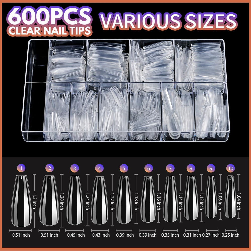Teenitor nail tips size chart NO0-NO9 for precise fit