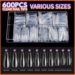 Teenitor nail tips size chart NO0-NO9 for precise fit