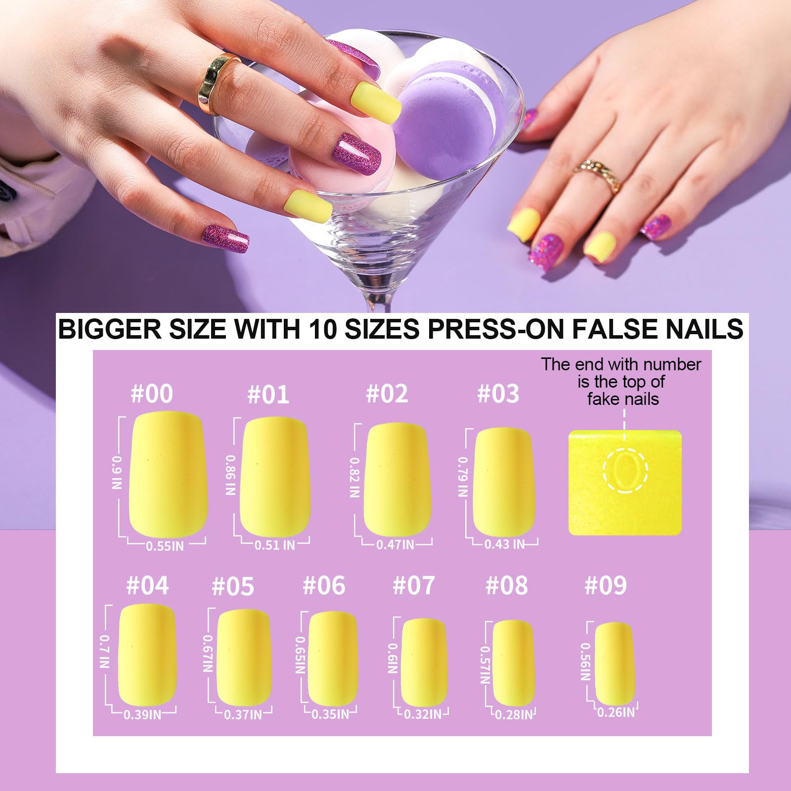 Teenitor numbered nail tips No0 to No9 help find the right fit quickly.