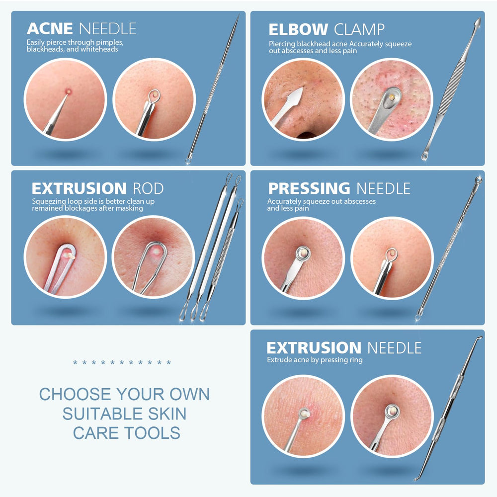 Teenitor angled pimple extractor reaches hard-to-access areas.