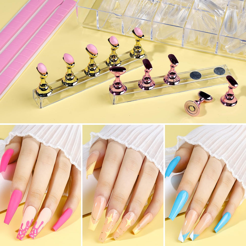 Teenitor press-on kit: adhesive putty for secure nail tip adhesion.
