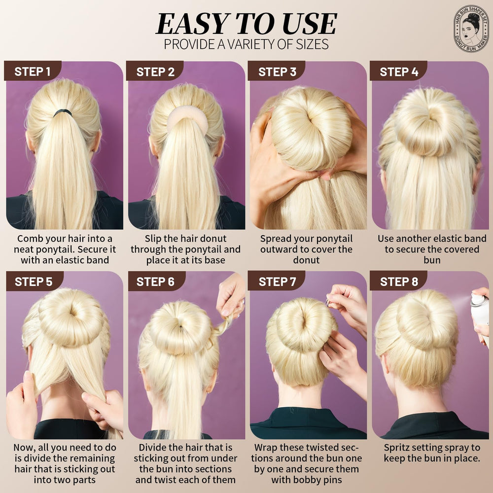 Teenitor professional-looking bun achievable with simple wrapping and rolling.
