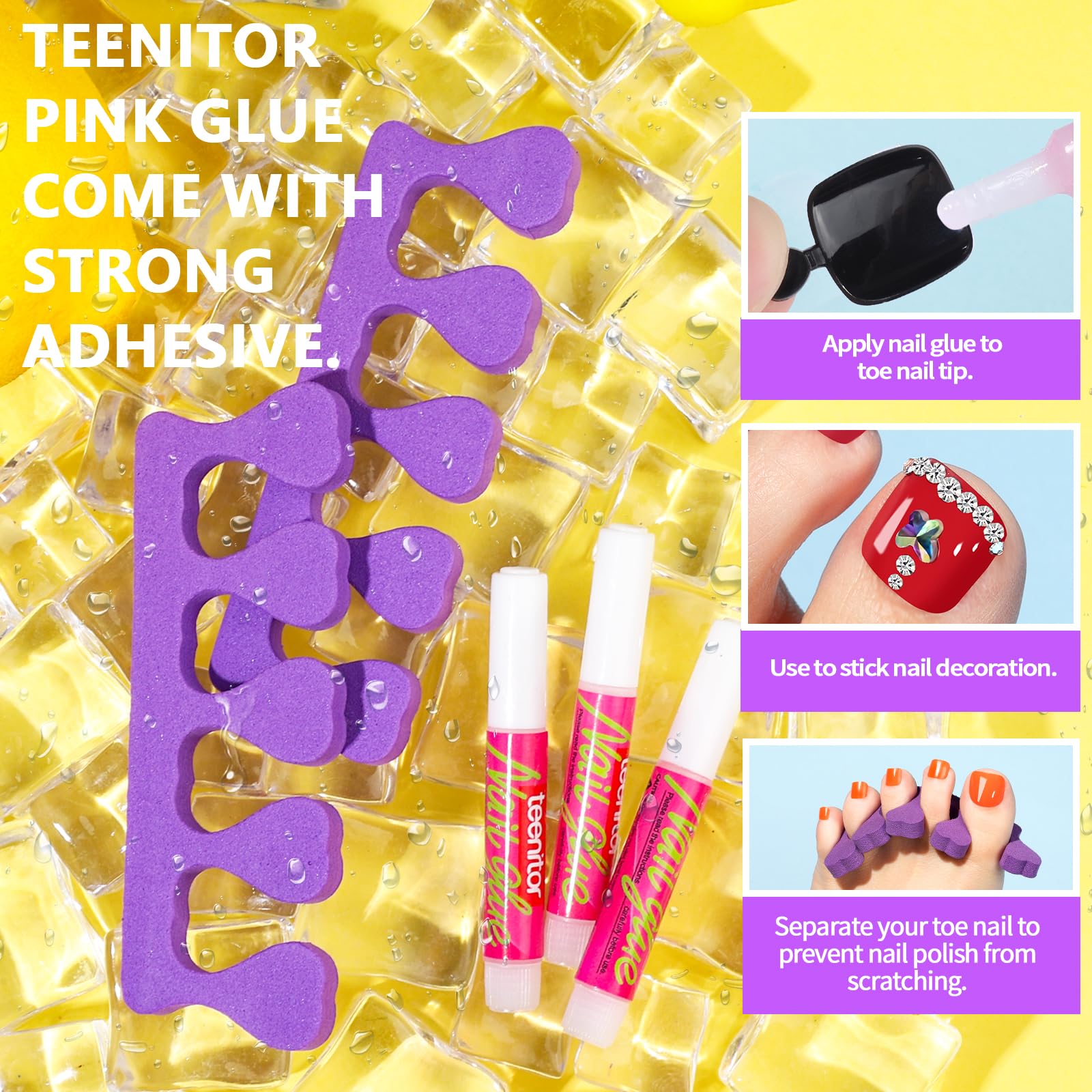 Teenitor reusable sponge separator helps keep toes clean during application