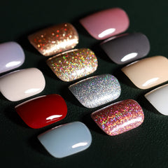 Teenitor short press on nails with glossy square solids for an easy at-home manicure