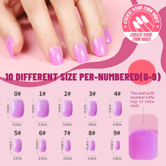 Teenitor short round nails designed for narrow nail beds and a balanced look.