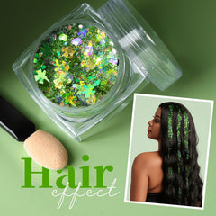 Teenitor six-pack face glitter gel in portable jars for on-the-go sparkle