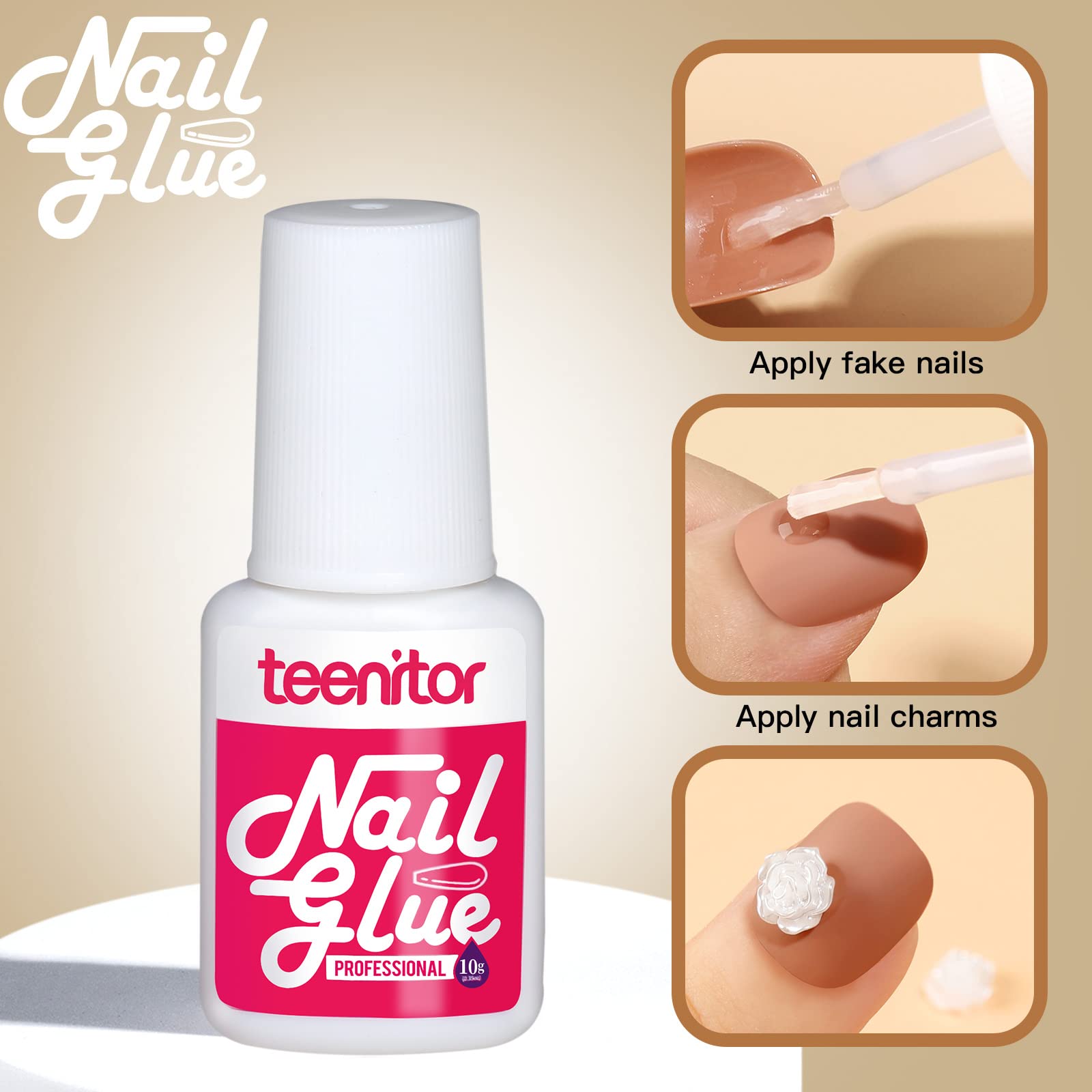 Teenitor small-hands wear demo showing natural finish on short nails.