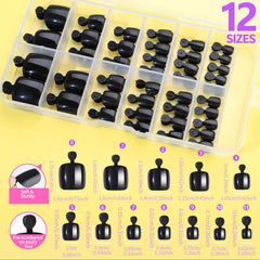 Teenitor toe nail press ons with 12 sizes pre numbered for easy sizing