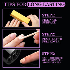 Teenitor ultra-thin tabs at 0-3mm thickness for comfortable nail bed fit