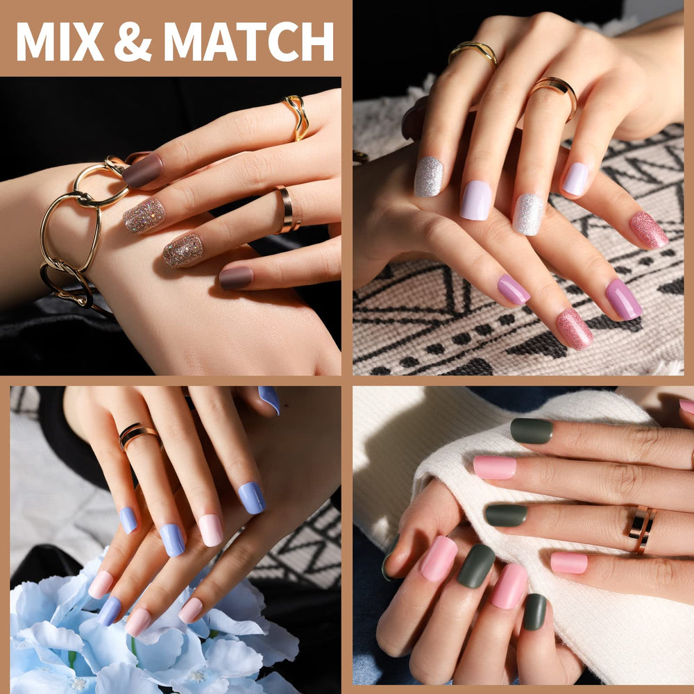 Teenitor variety-sizes press-on nails for precise fit across nails.