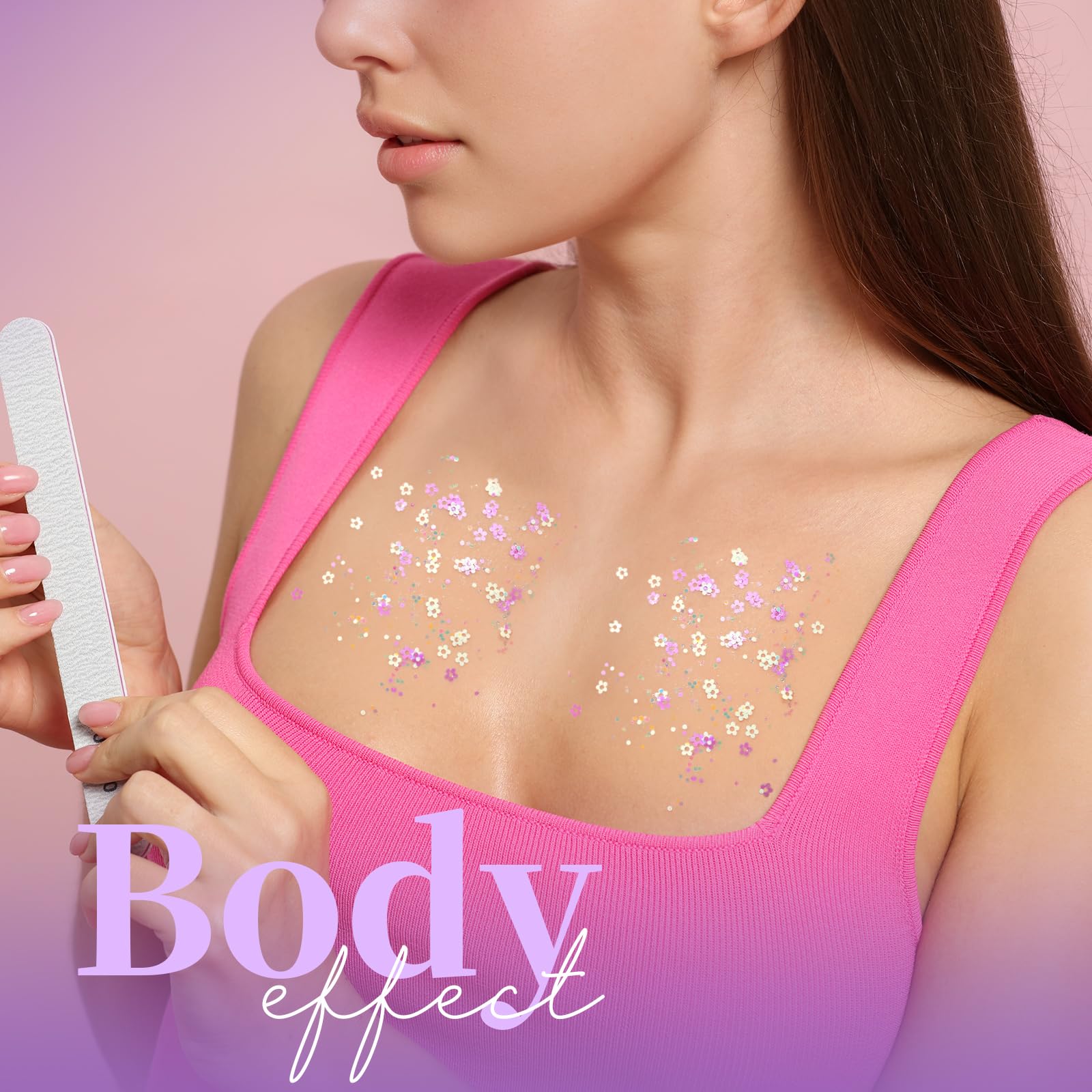 Wash-off with soap and water: Teenitor glitter gel quick cleanup.