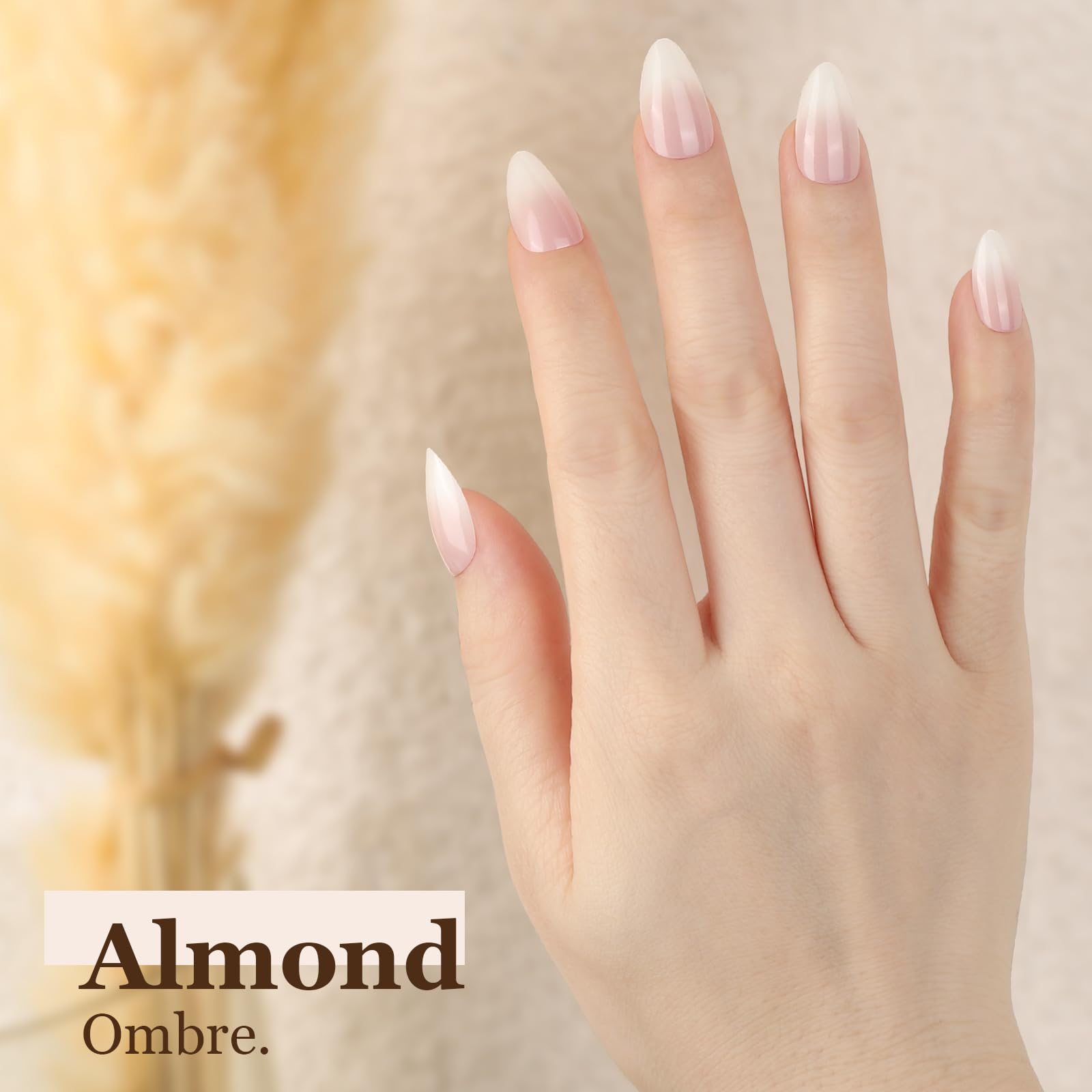 Teenitor white almond French nails for a refined, natural look and easy daily wear.