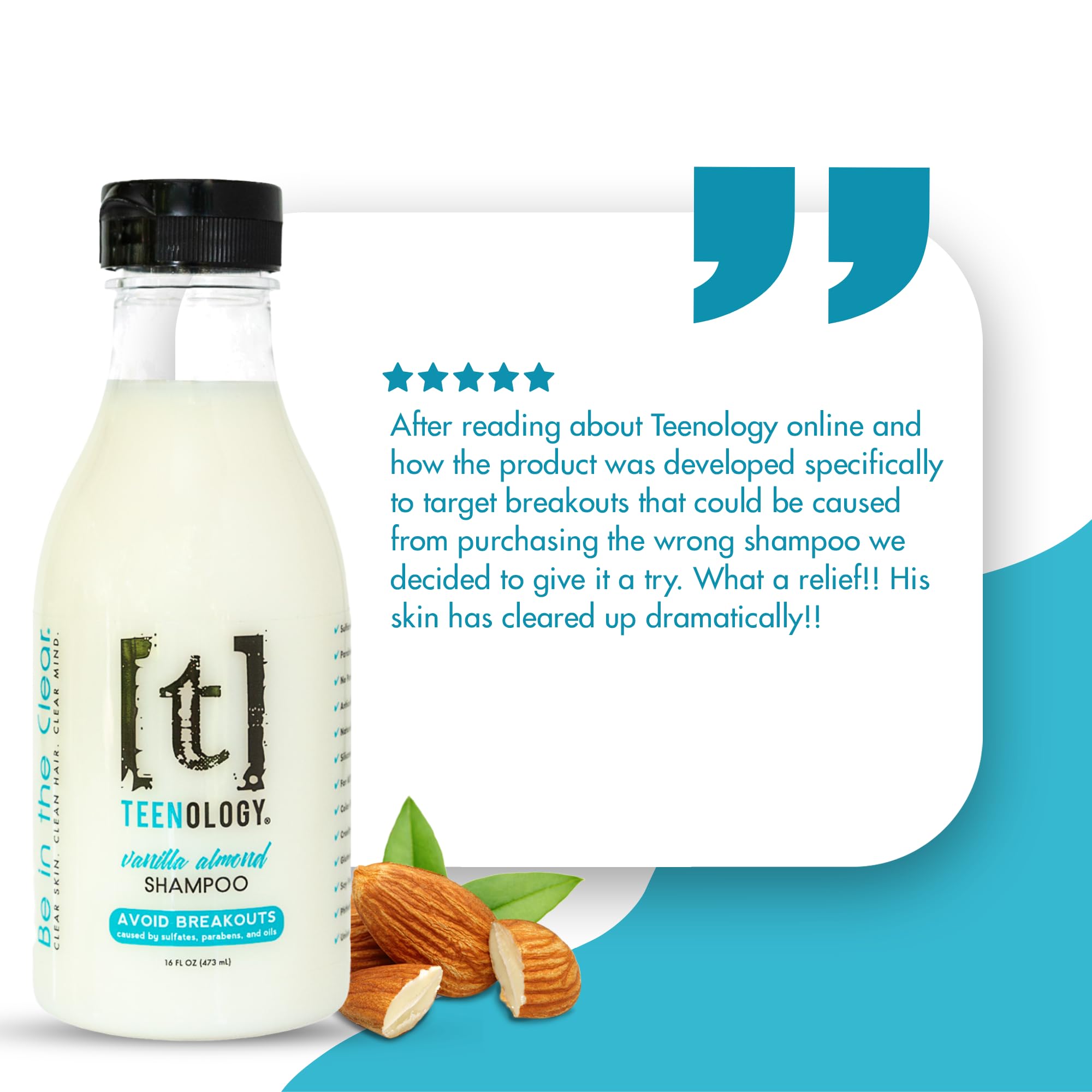 Teenology hair texture improvement image illustrates nourished, hydrated strands from roots to ends.