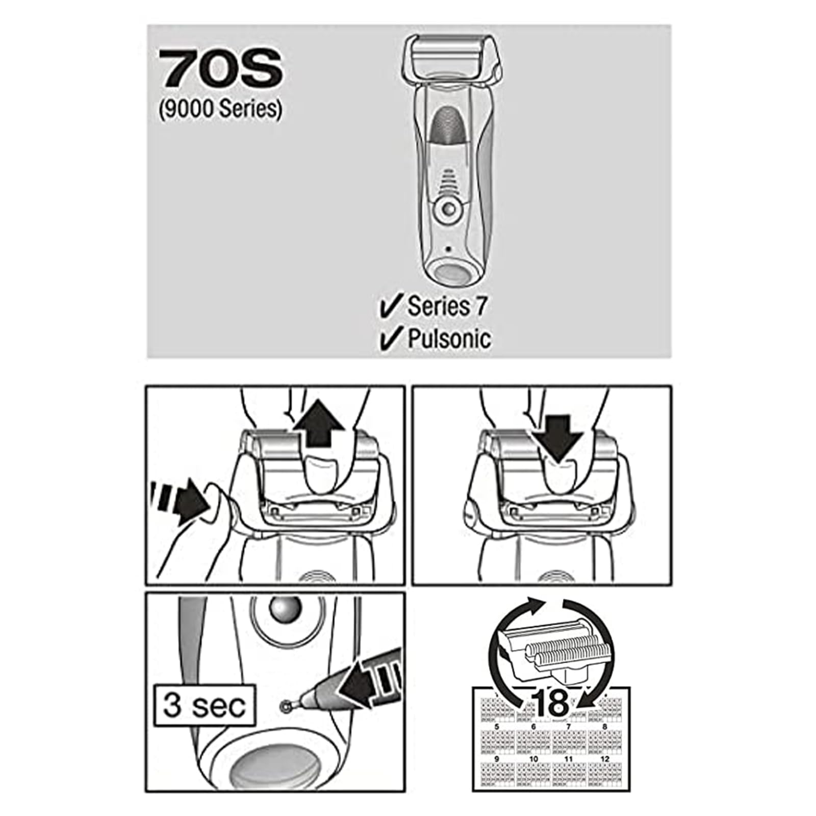 TEEYSO two-piece replacement head pack to maintain best shave