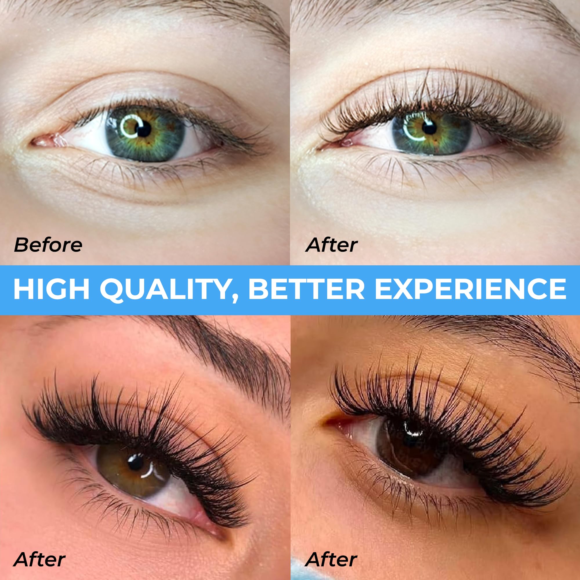 TEGAN LASH 500 wispy fans in 9–15mm length for daily and special occasions.