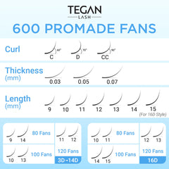 TEGAN LASH portable packaging with compartments speeds up lash-by-lash prep.