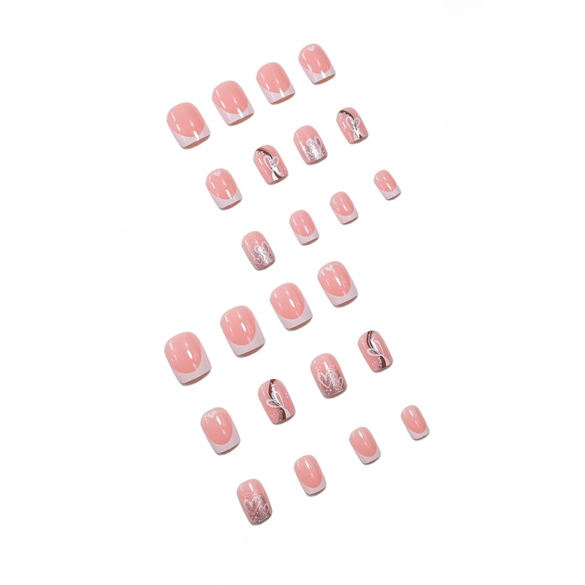 Teilihai glossy pink full-cover tips for a smooth daily manicure.