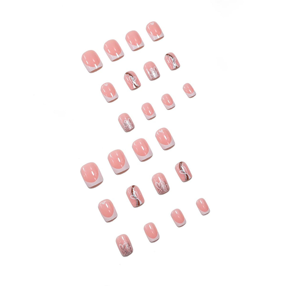 Teilihai glossy pink full-cover tips for a smooth daily manicure.