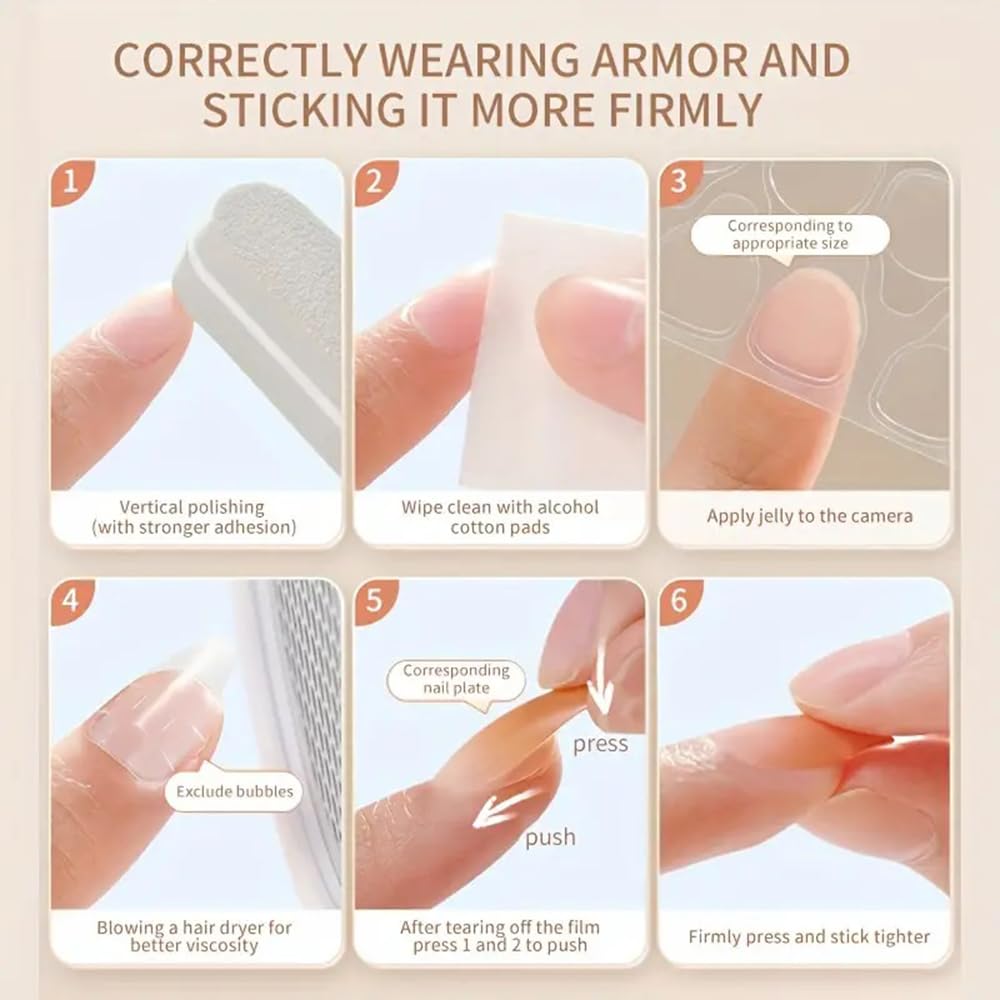 Teilihai nail glue stickers included for simple application