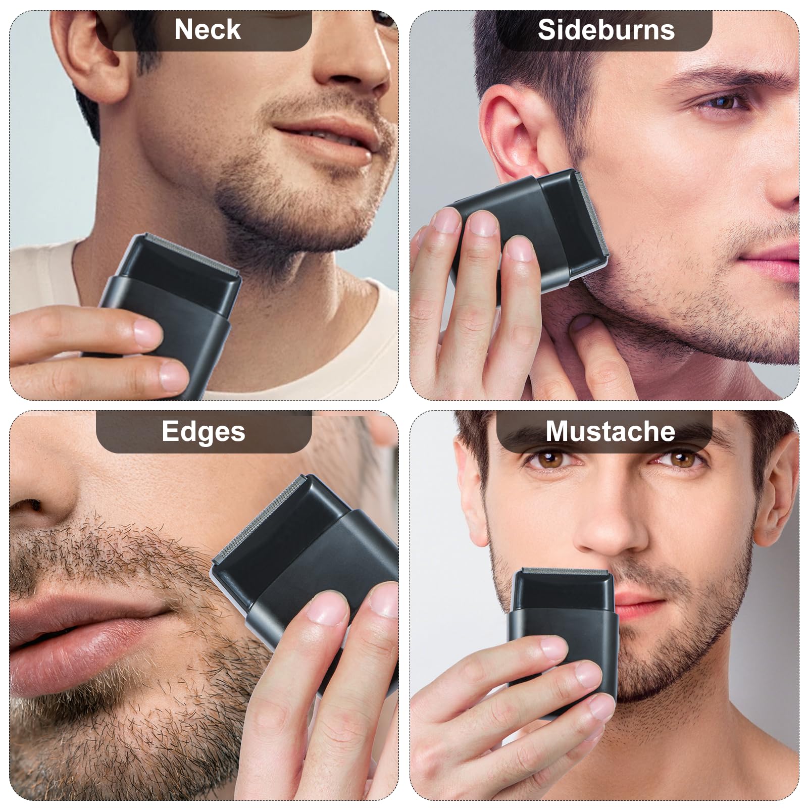 Tekzoior 2-in-1 shaver and clipper side view for precise grooming
