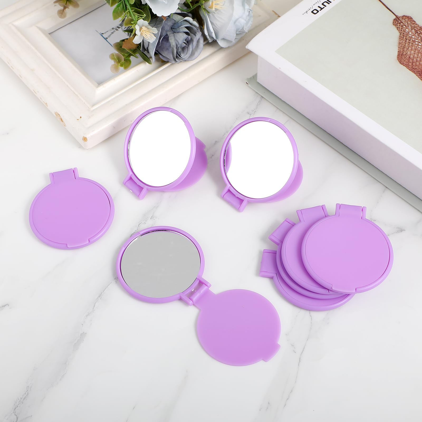 Telooco pocket mirror suitable for purses, bags, and travel kits.