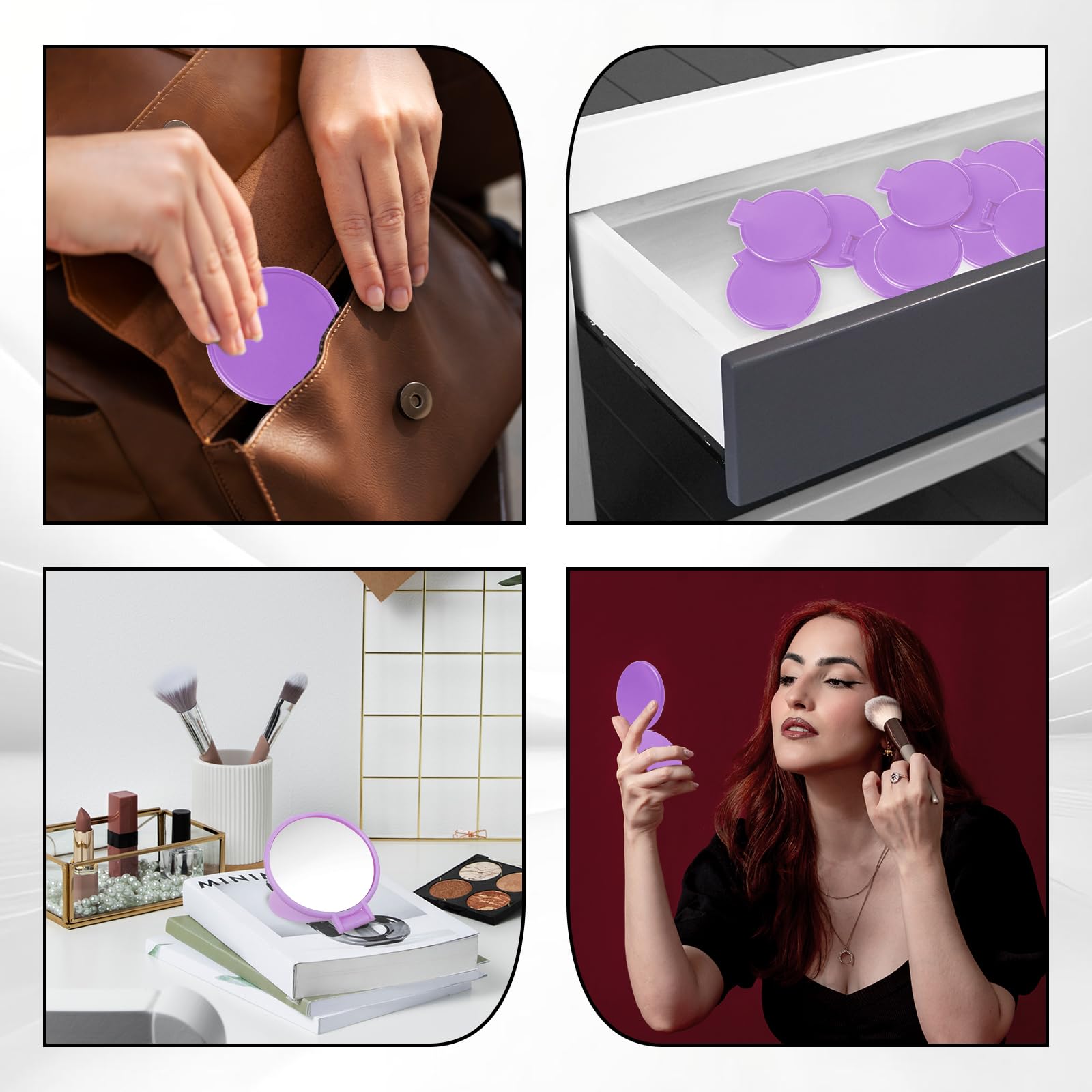 Telooco purple mirror suitable as party favors or small gifts.