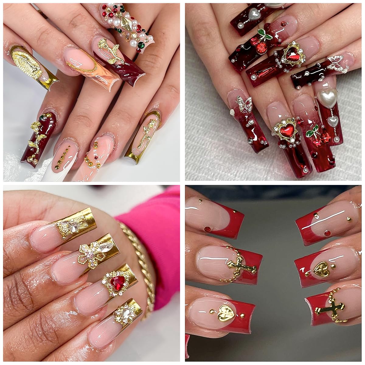 TemBelle rhinestones and gems enhance shine for high-impact nails.