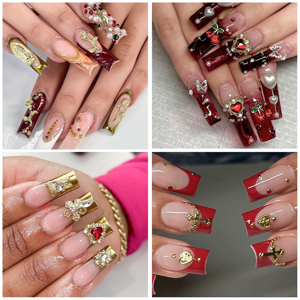 TemBelle rhinestones and gems enhance shine for high-impact nails.