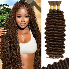 Temlux deep-wave 110g 20in bundle top view showcases natural shine for boho braids