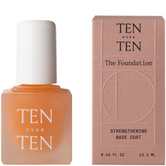 Tenoverten Foundation Fortifying Base Coat strengthens nails and supports longer-lasting polish.