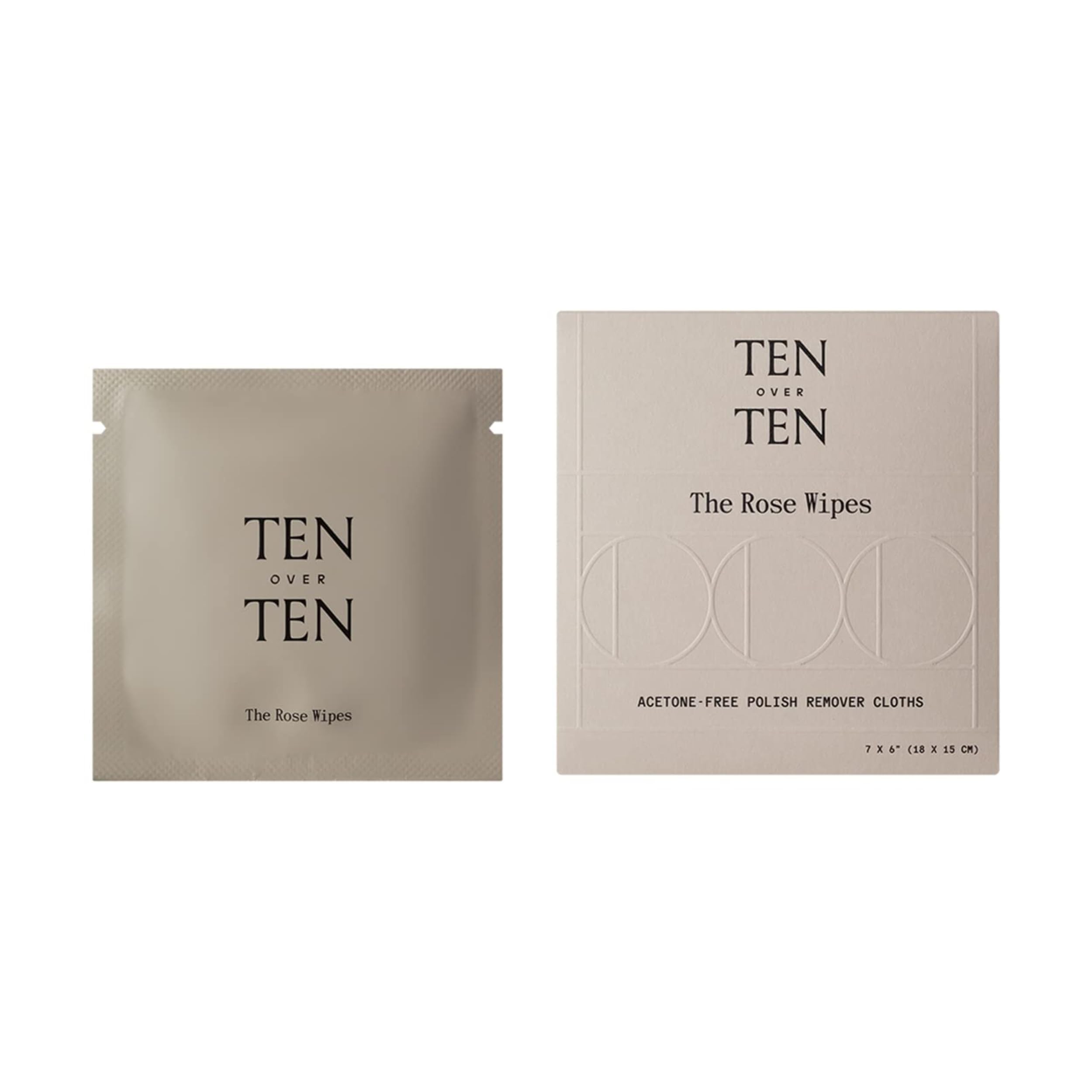 Tenoverten Rose Wipes acetone-free remover cloths gently remove polish while nourishing nails.