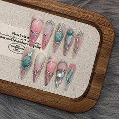 TENPAL 3D cat-eye glitter meteors nails for bold style