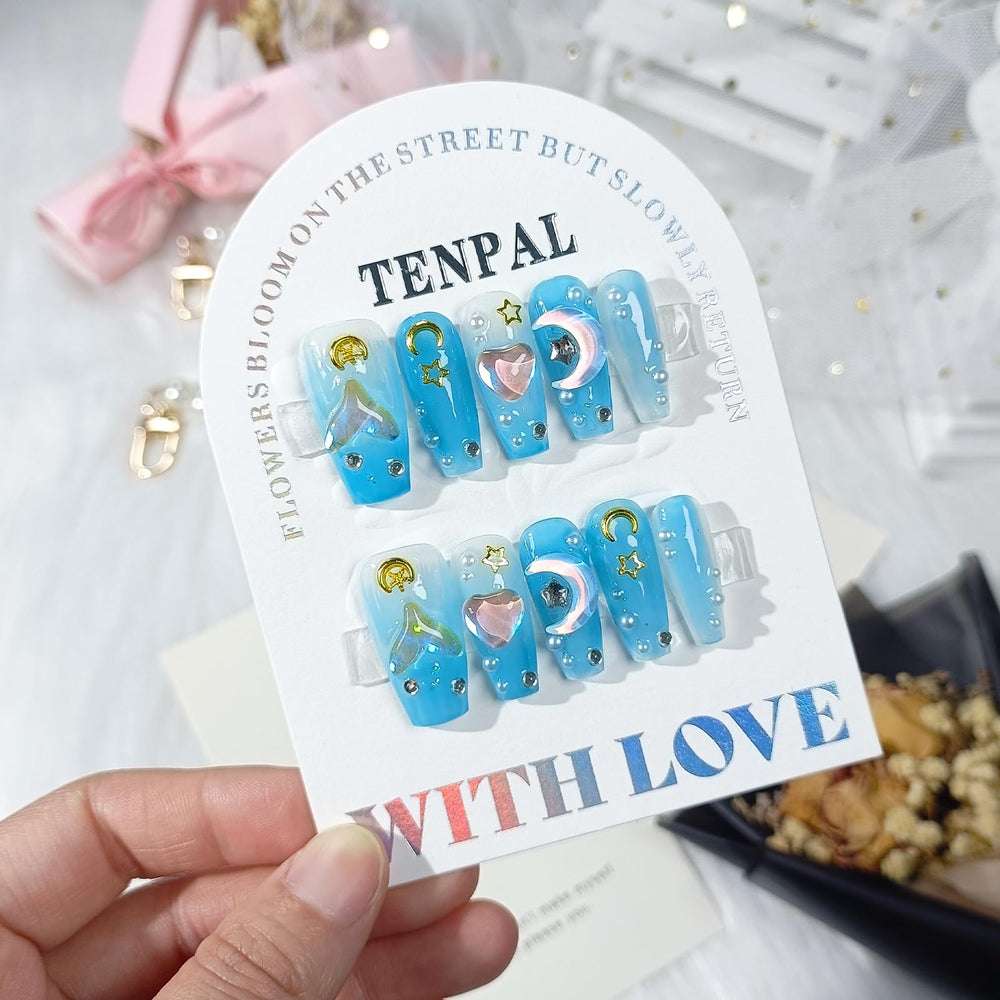 TENPAL 3D glowing hearts seashells design adds playful texture for outfits