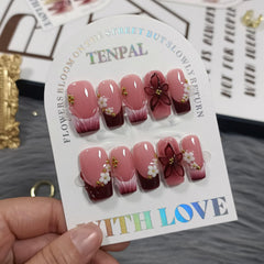 TENPAL almond-shaped press-ons offer comfortable wear with a natural elongation look