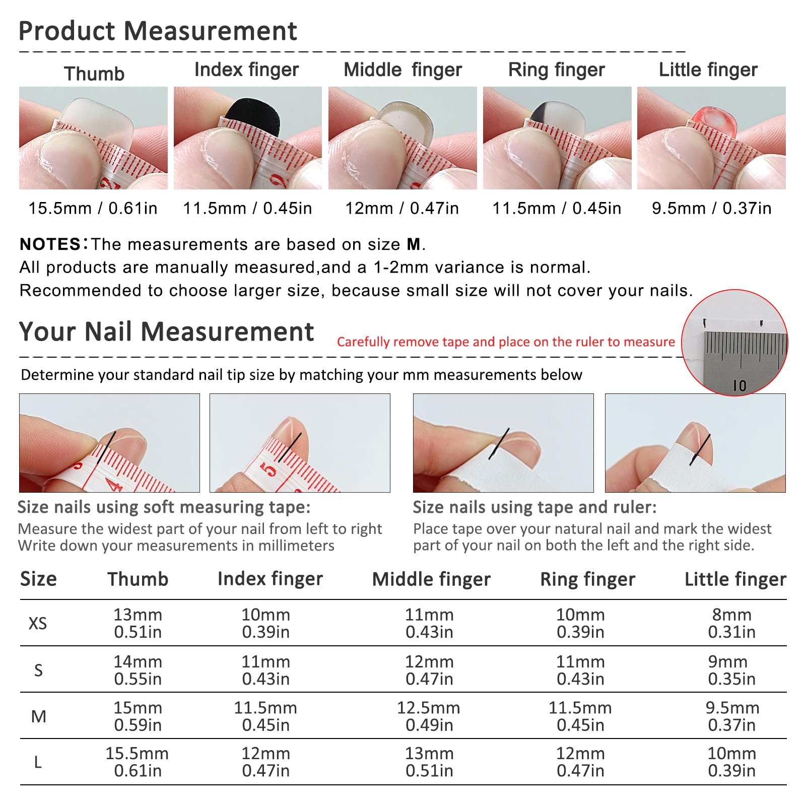 TENPAL easy application and removal nails for flexible wear