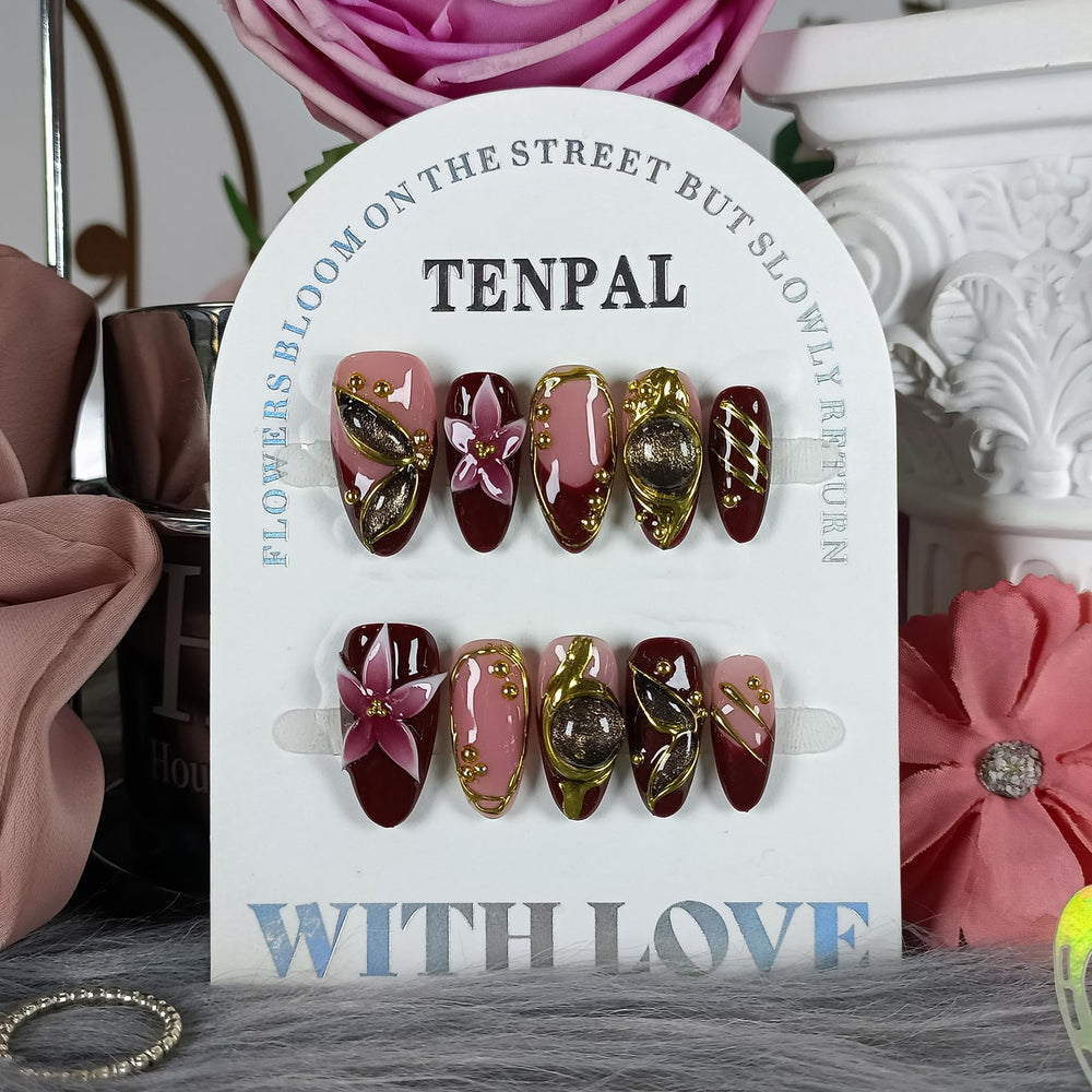 TENPAL French tips for office look with neat, professional appearance.