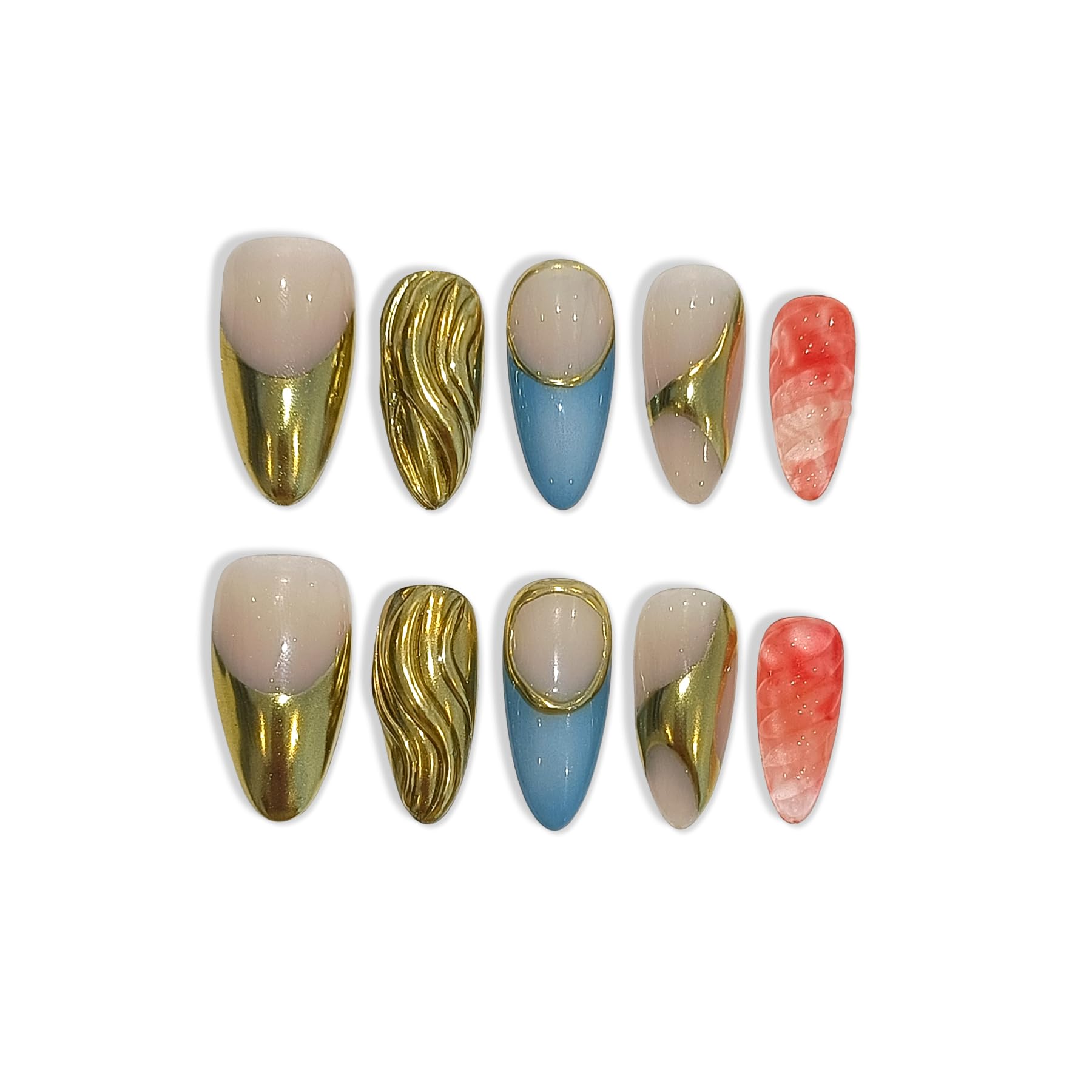 TENPAL Gothic electroplate nails offer bold surface detail for standout party looks.