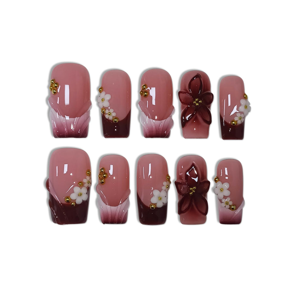 TENPAL hand-painted embellishments nail design adds luxury detail for special occasions