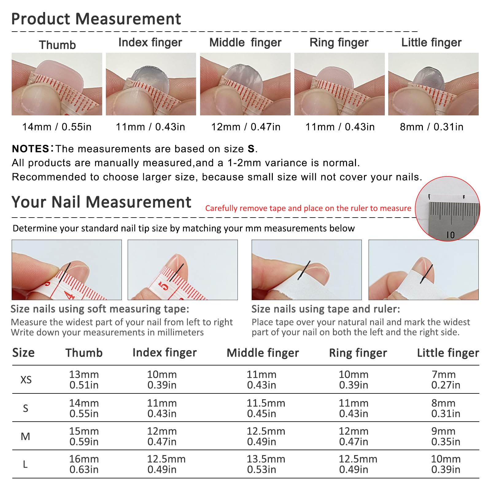 TENPAL included tools kit with adhesive, file, and prep pad
