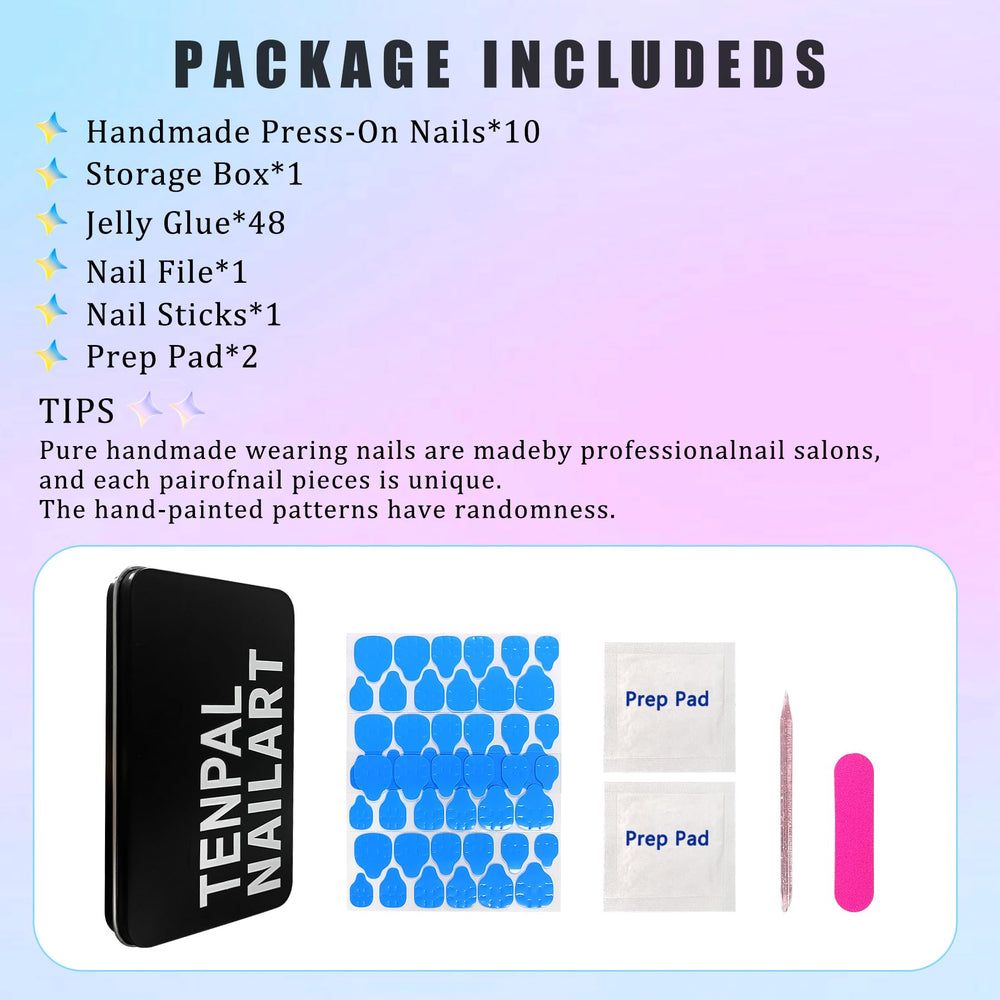 TENPAL jelly nail adhesive pack included with nails