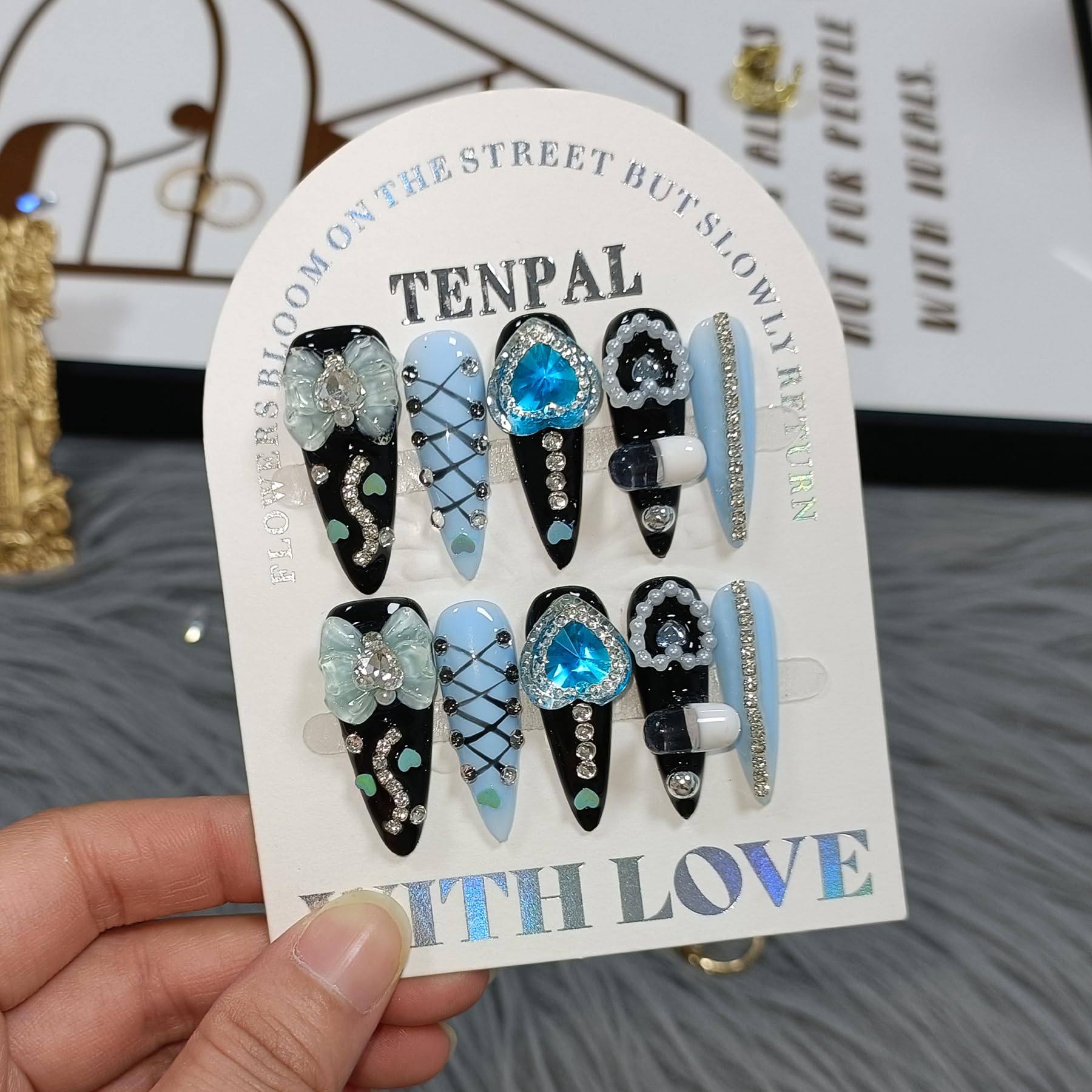 TENPAL long stiletto press-on nails for dramatic looks