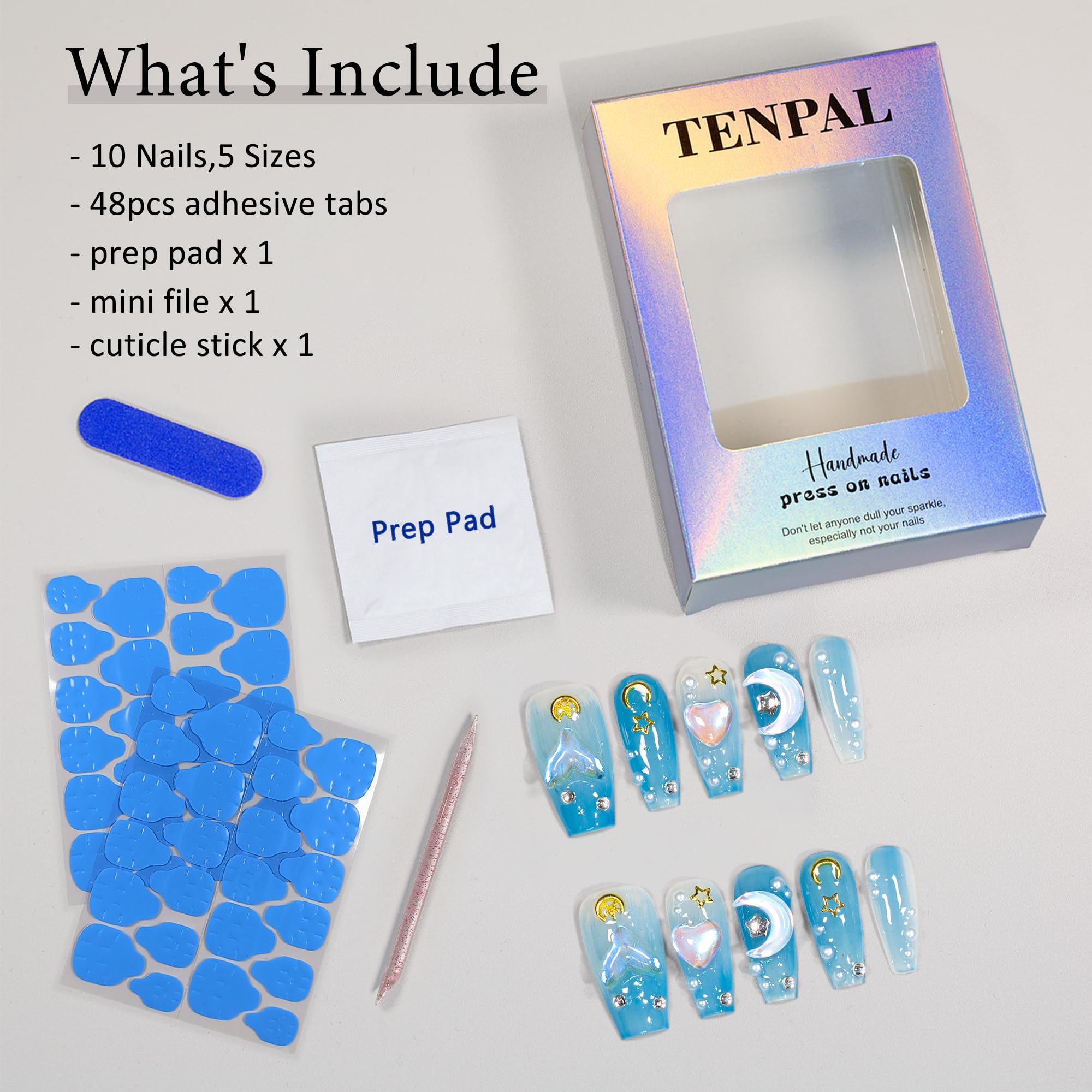 TENPAL matte finish press-on nails suitable for daily wear