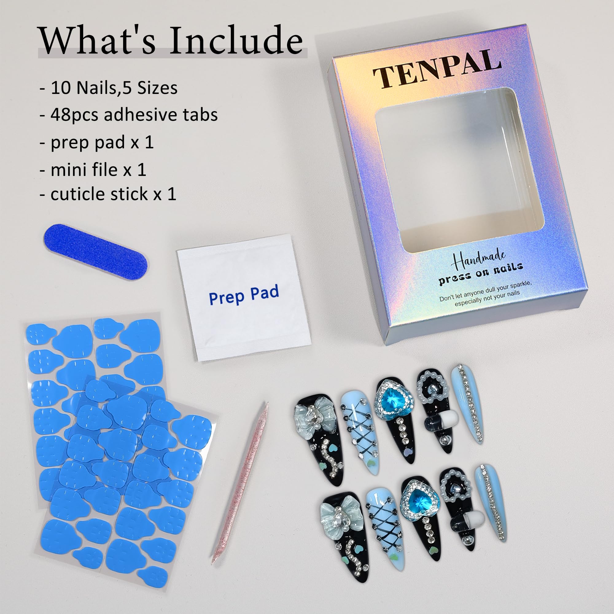 TENPAL reusable nails kit for versatile styles